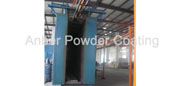 Fluidized bed powder coating line