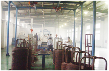 wire take-up of wire galvanizing line